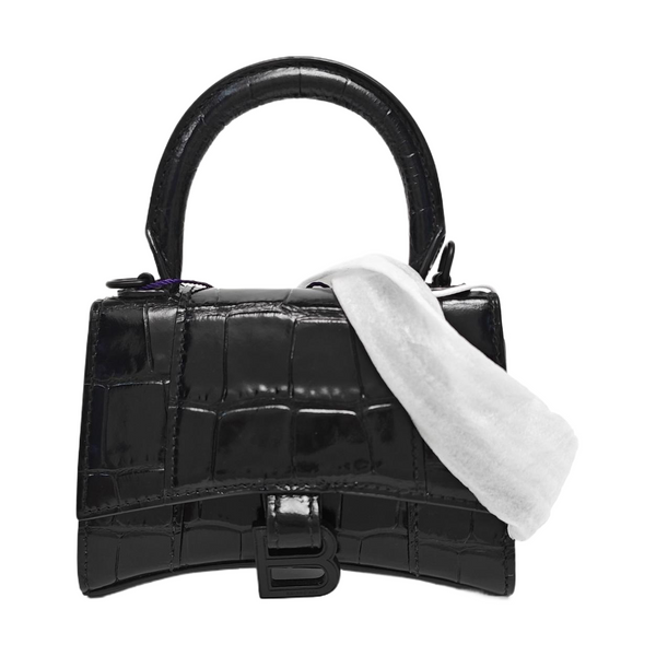 Hourglass Mini Calfskin Black