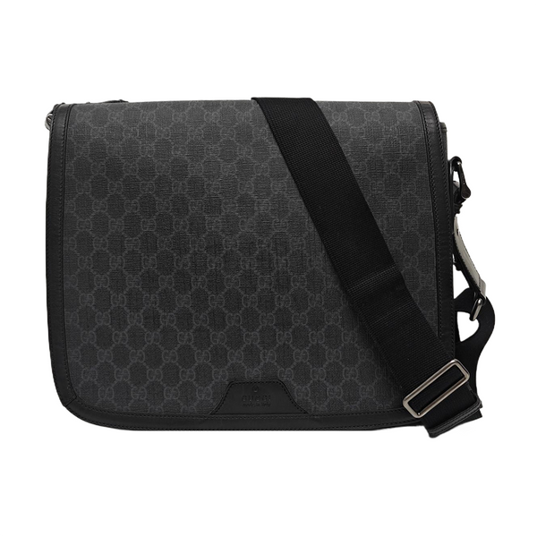 Monogram Coated Canvas Shoulder Bag Black