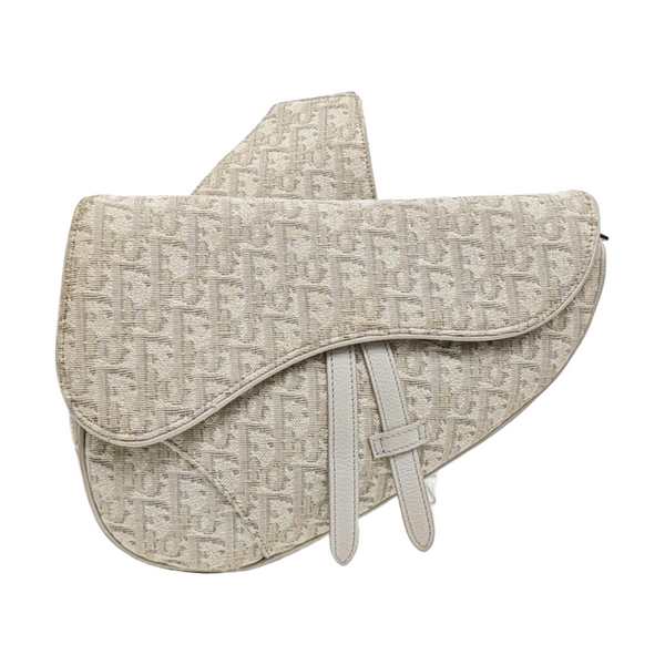 Saddle Medium Canvas Beige