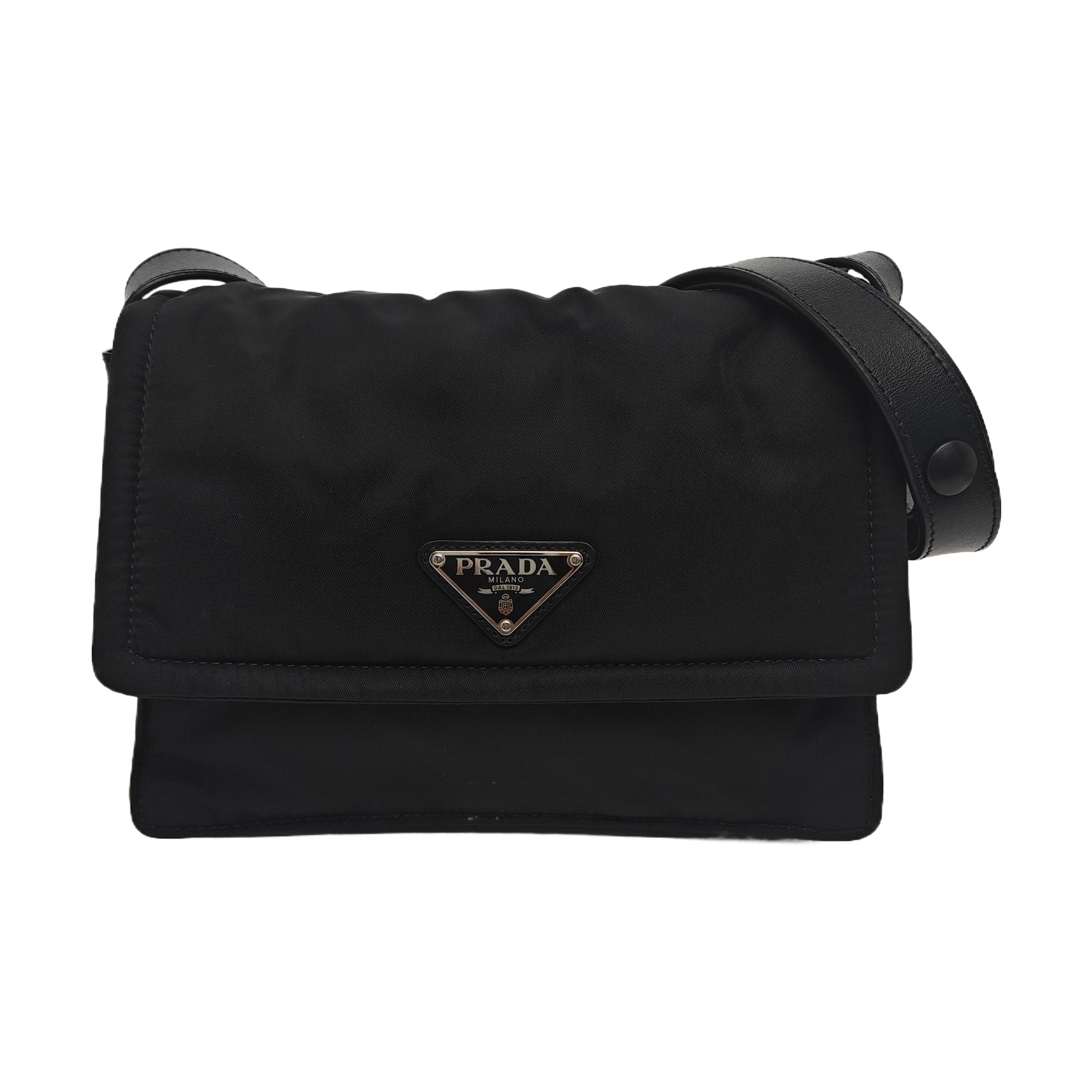 Nylon Shoulder Bag Black