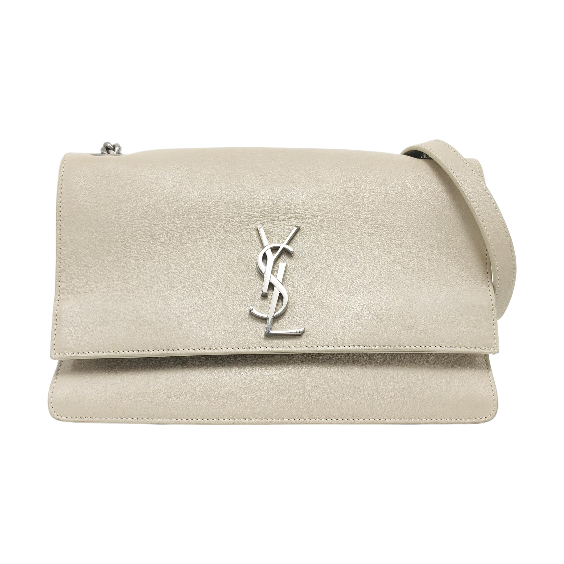 Calfskin Shoulder Bag White
