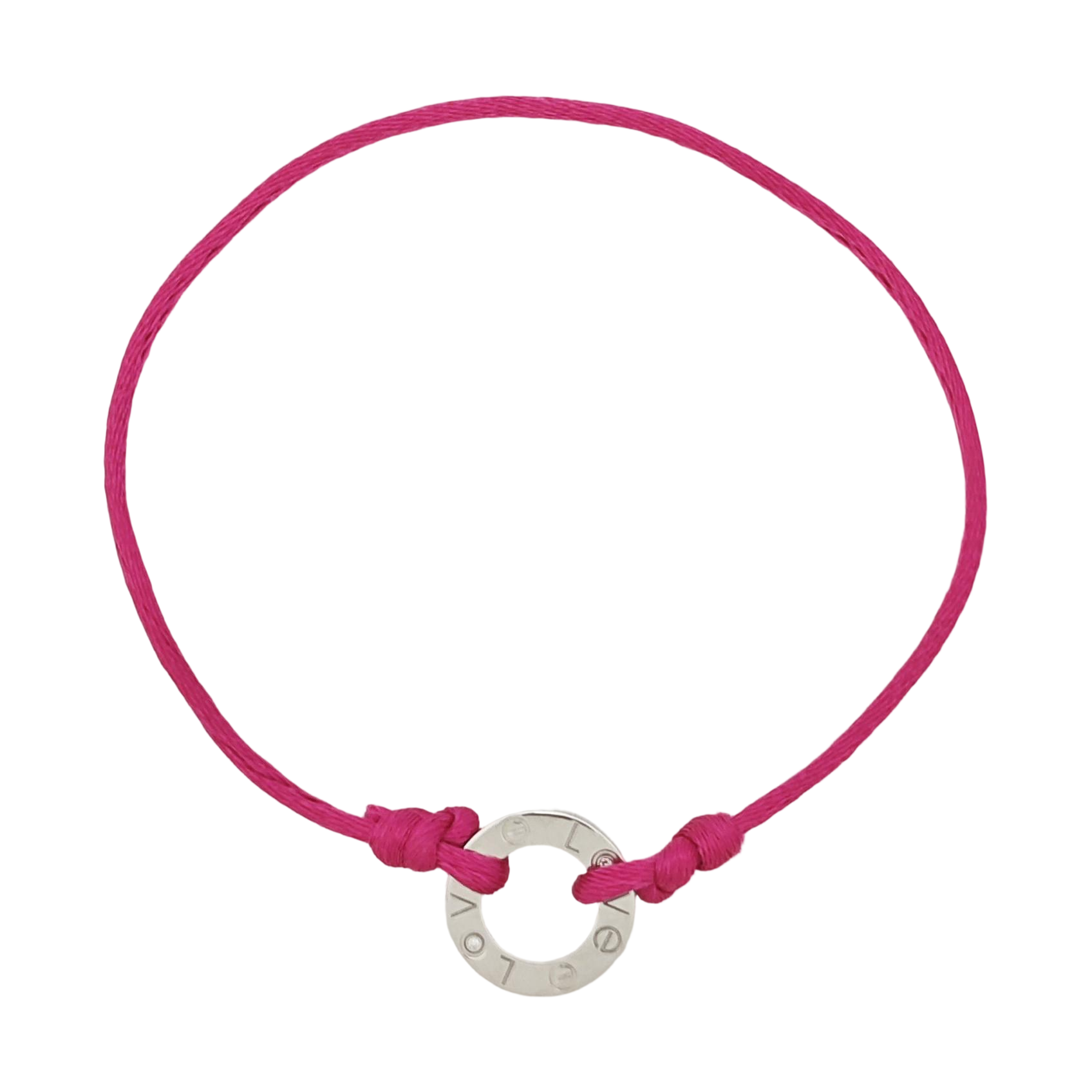 LOVE Fabric Pink Bracelet