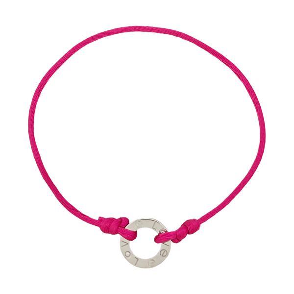 LOVE Fabric Pink Bracelet