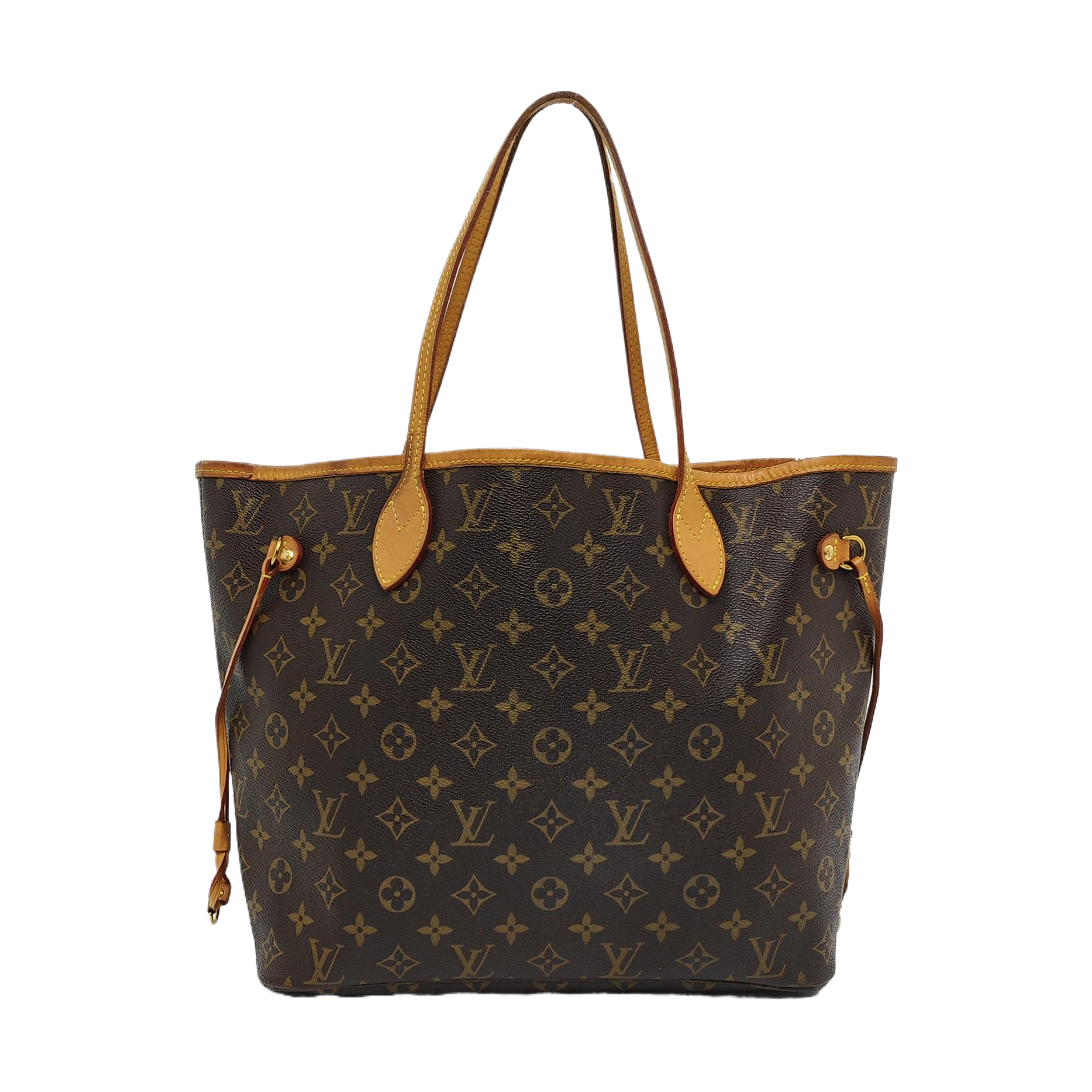 NEVERFULL MM Monogram Coated Canvas Brown