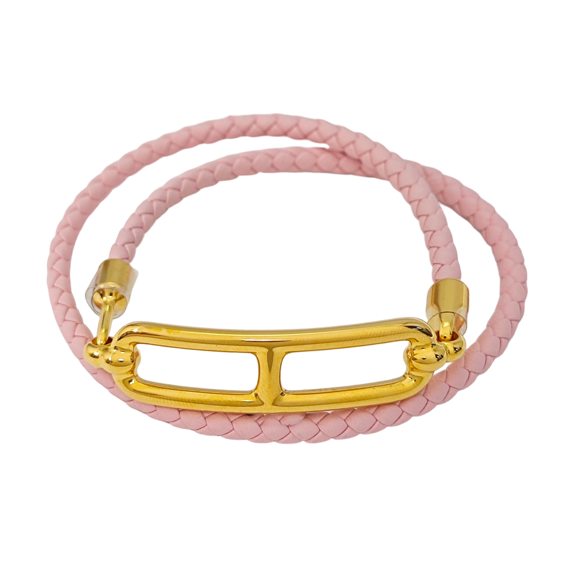 Roulis Leather Pink Bracelet
