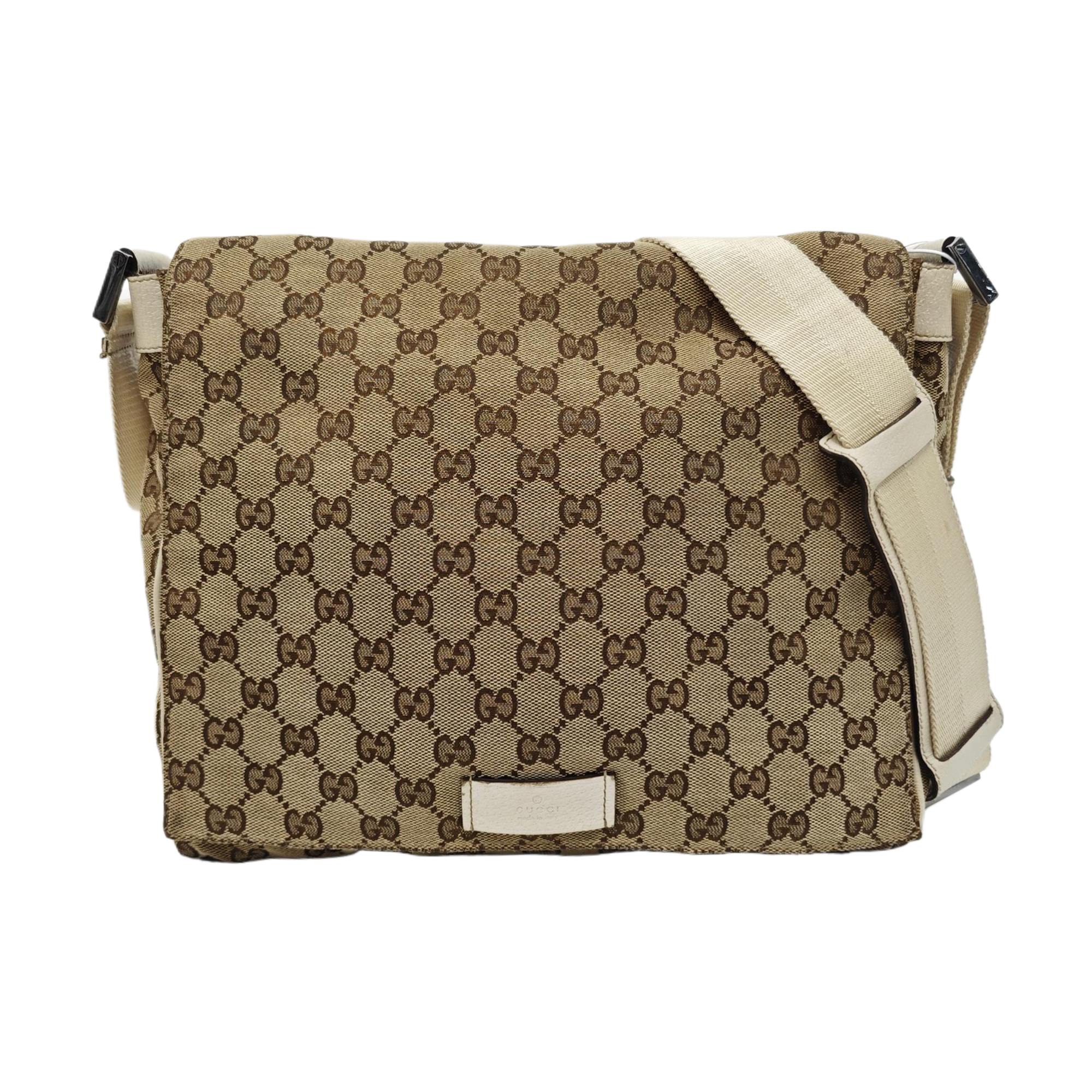 Monogram Canvas Shoulder Bag Beige