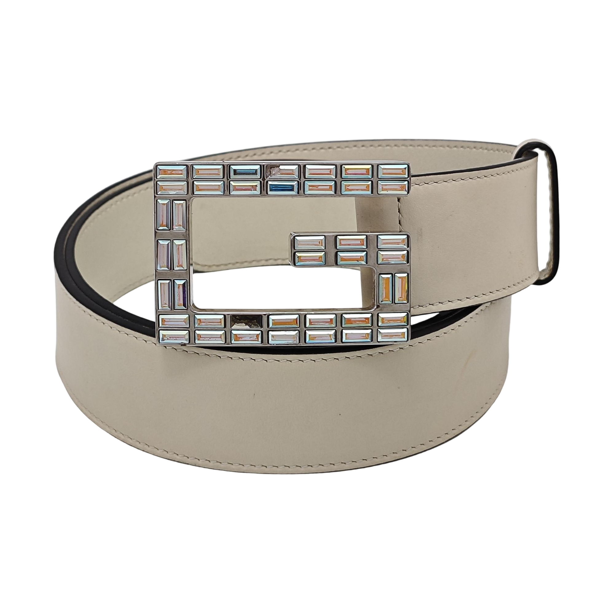 Leather Belt White