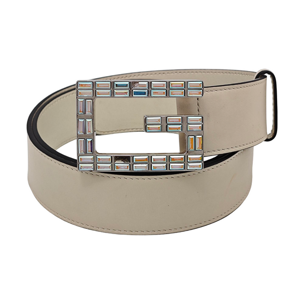 Leather Belt White
