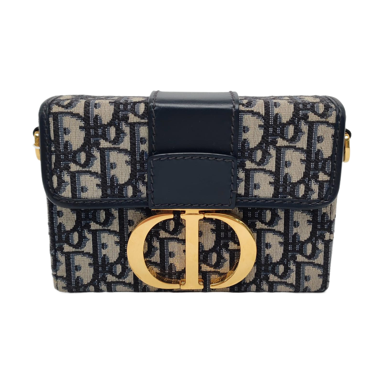 Authenticated pre-owned  30 Montaigne Oblique Canvas Blue - Shoulder Bag at Looply