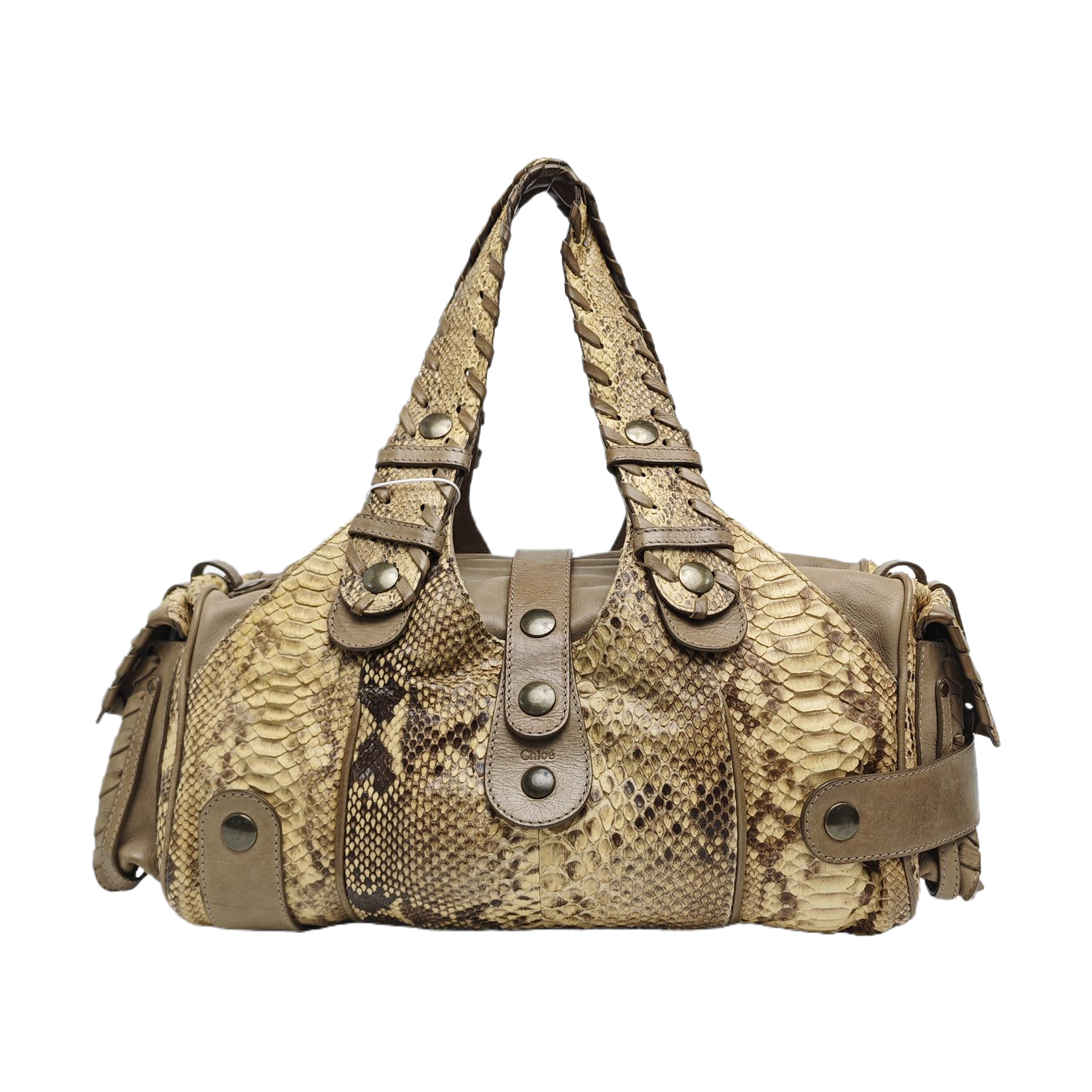 Calfskin Shoulder Bag Beige