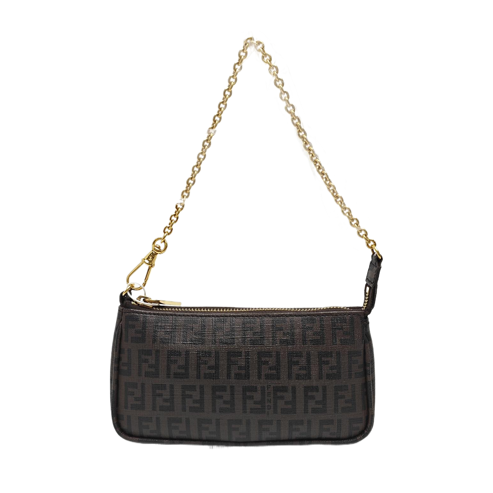 Coated Canvas Tote Bag Brown