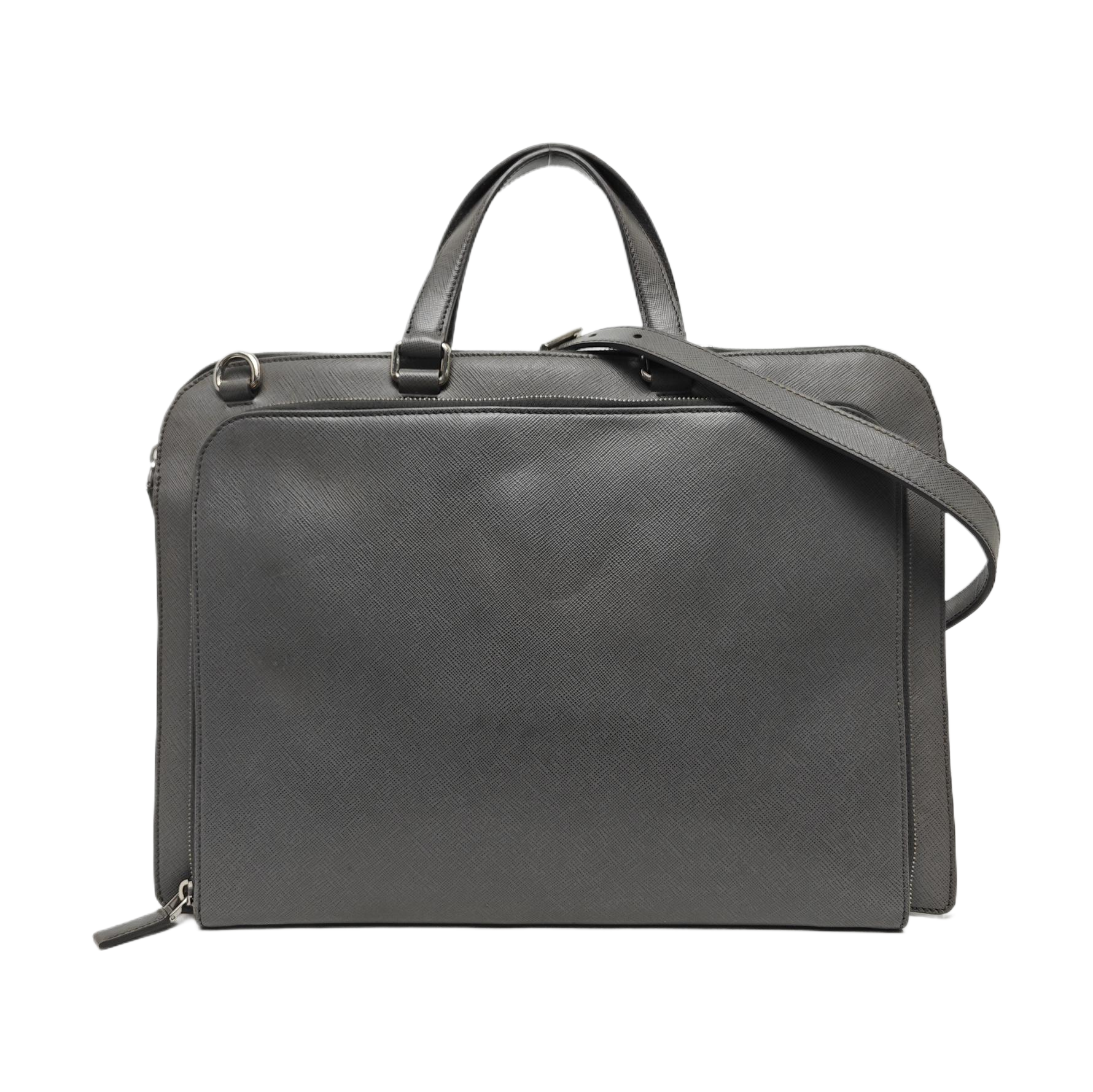 Saffiano Calfskin Crossbody Bag Gray
