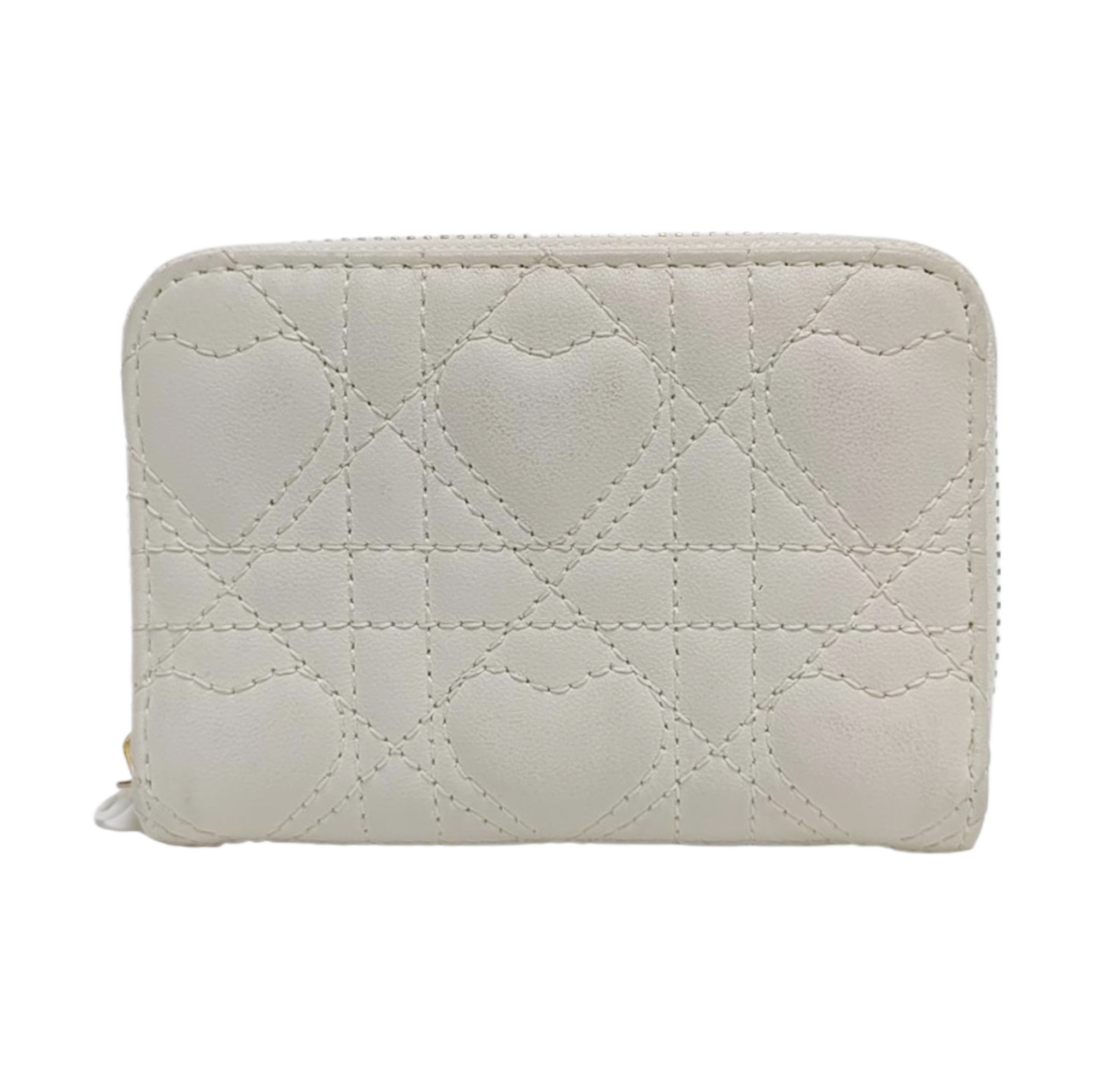 Quilted Calfskin Wallet White