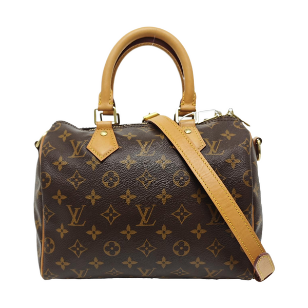 SPEEDY 25 Monogram Coated Canvas Brown