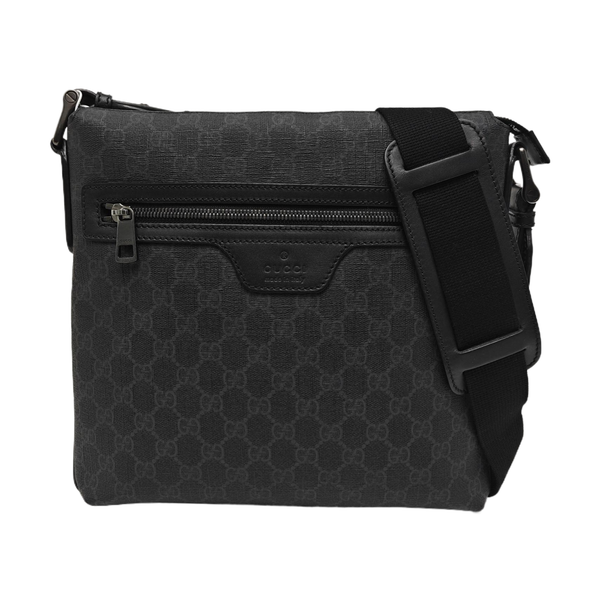 Boston Monogram Coated Canvas Black