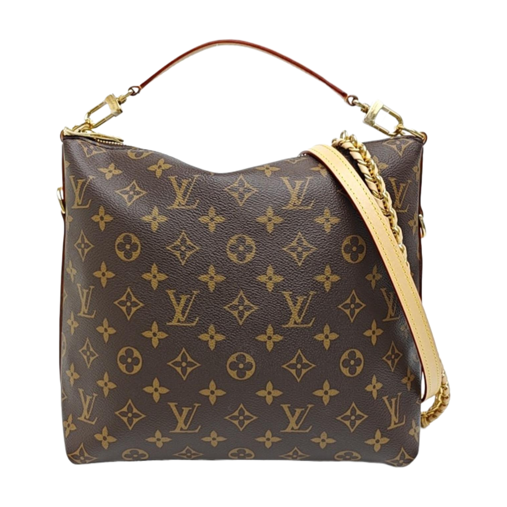 Monogram Coated Canvas Shoulder Bag Brown