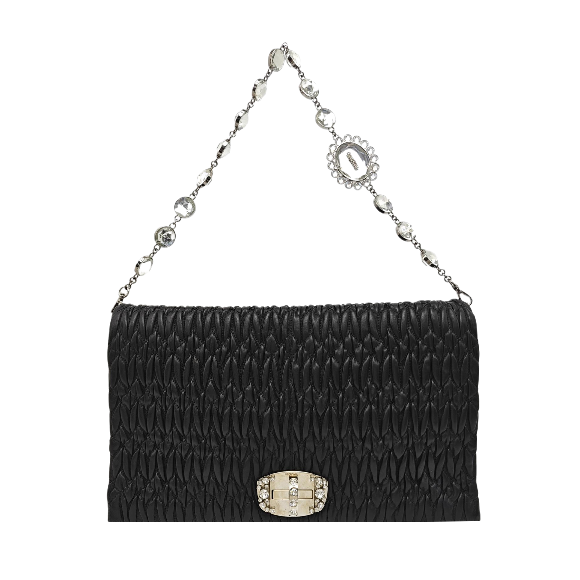 Crystal Quilted Lambskin Black