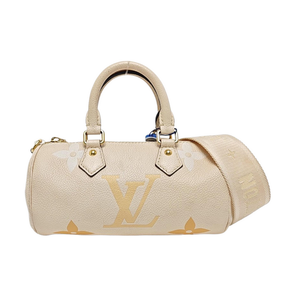 PAPILLON BB Monogram Calfskin Beige