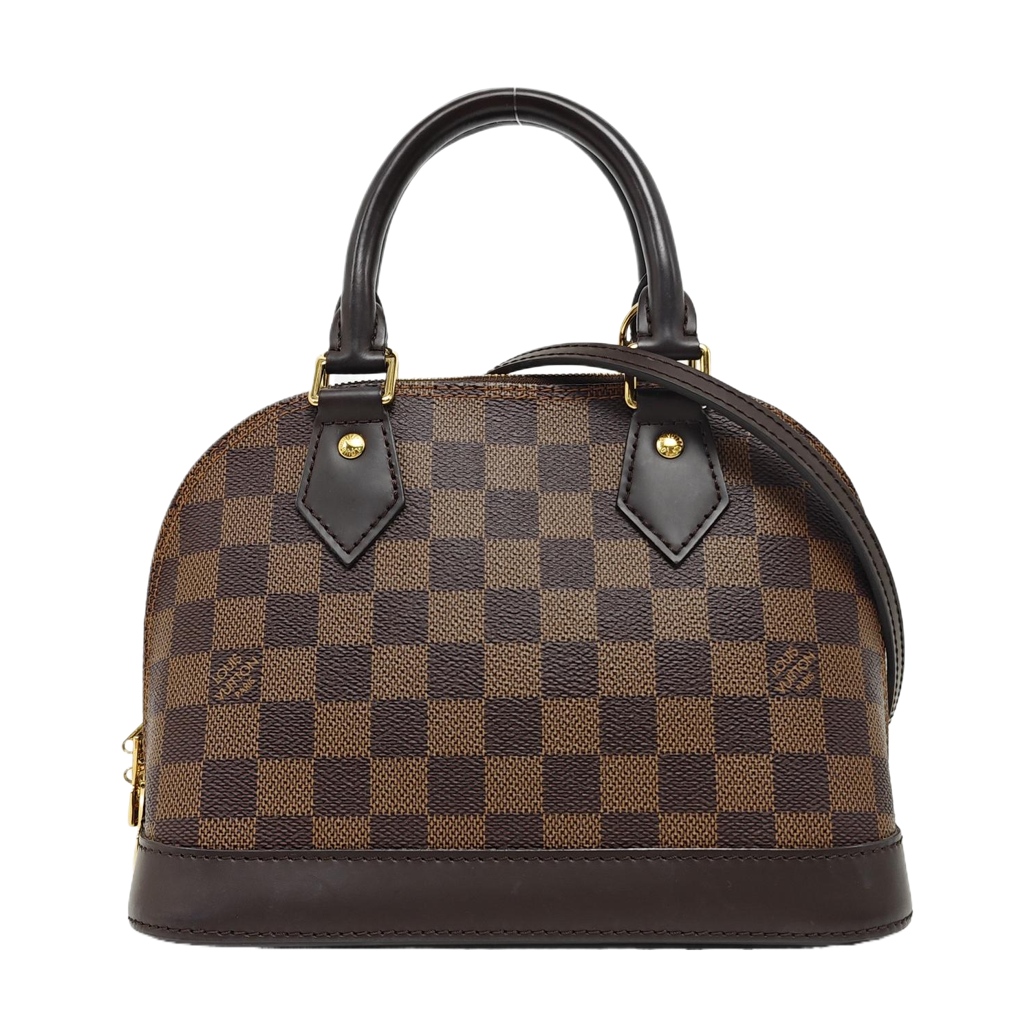 ALMA BB Damier Ebene Coated Canvas Brown