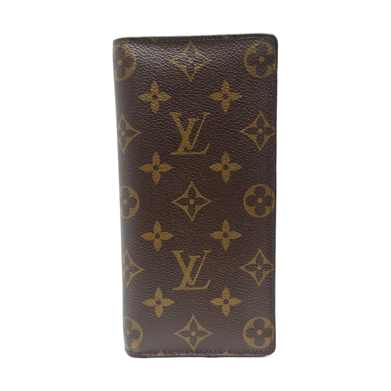 HINGE BRAZZA Monogram Coated Canvas Brown Wallet