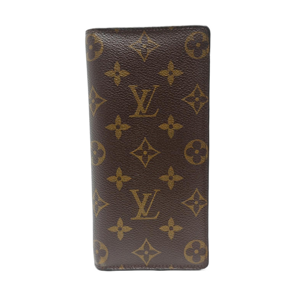 HINGE BRAZZA Monogram Coated Canvas Brown Wallet