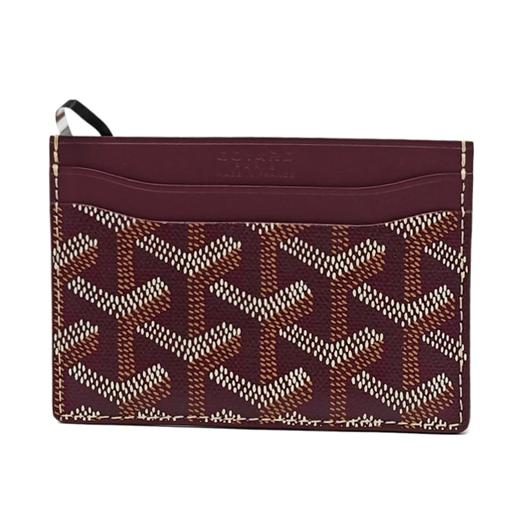 Coated Canvas Card Holder Red