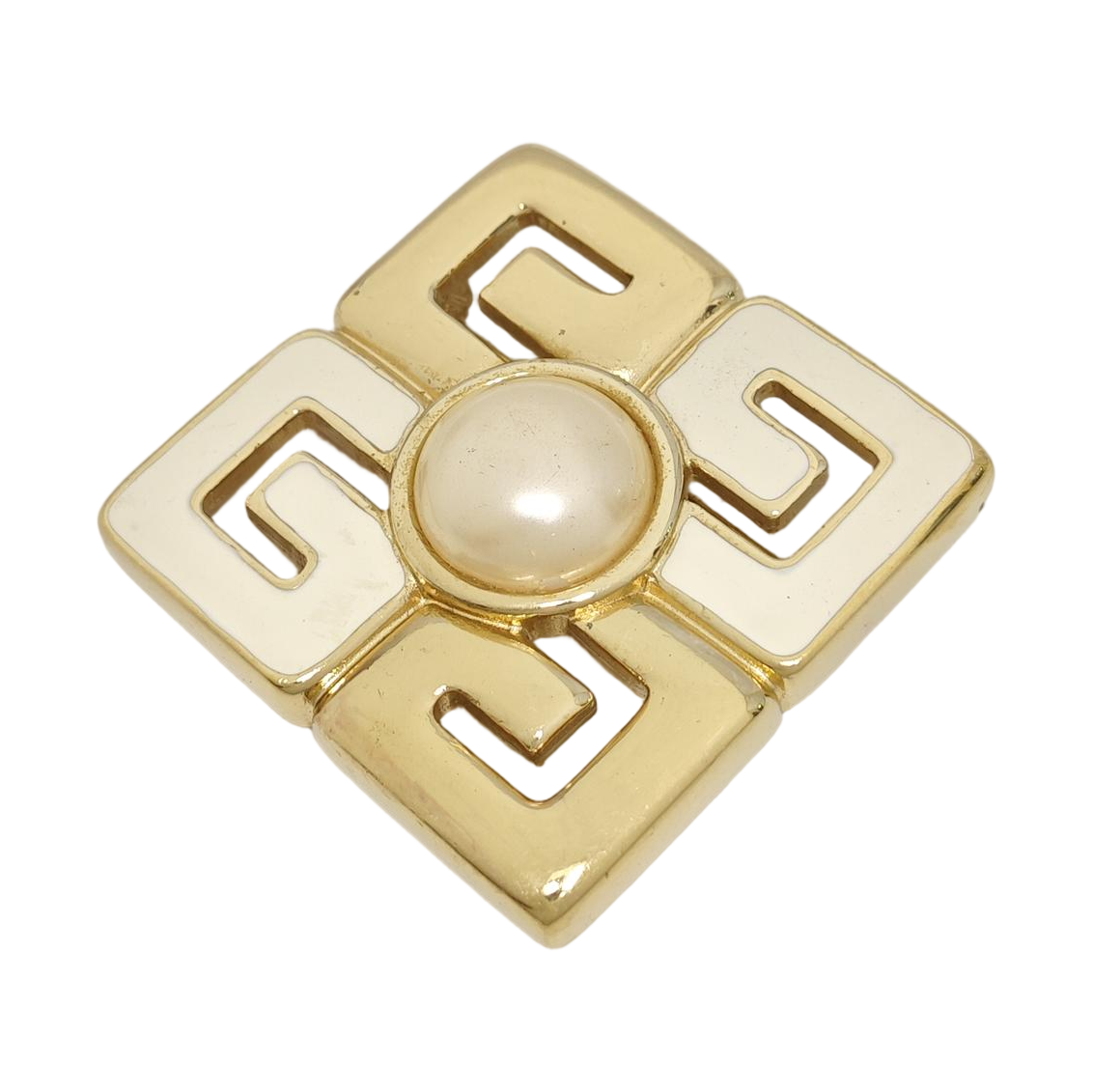 4G Logo Metal Gold Brooch