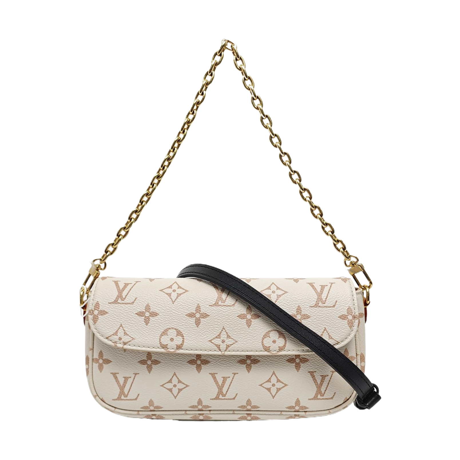 IVY Monogram Coated Canvas White