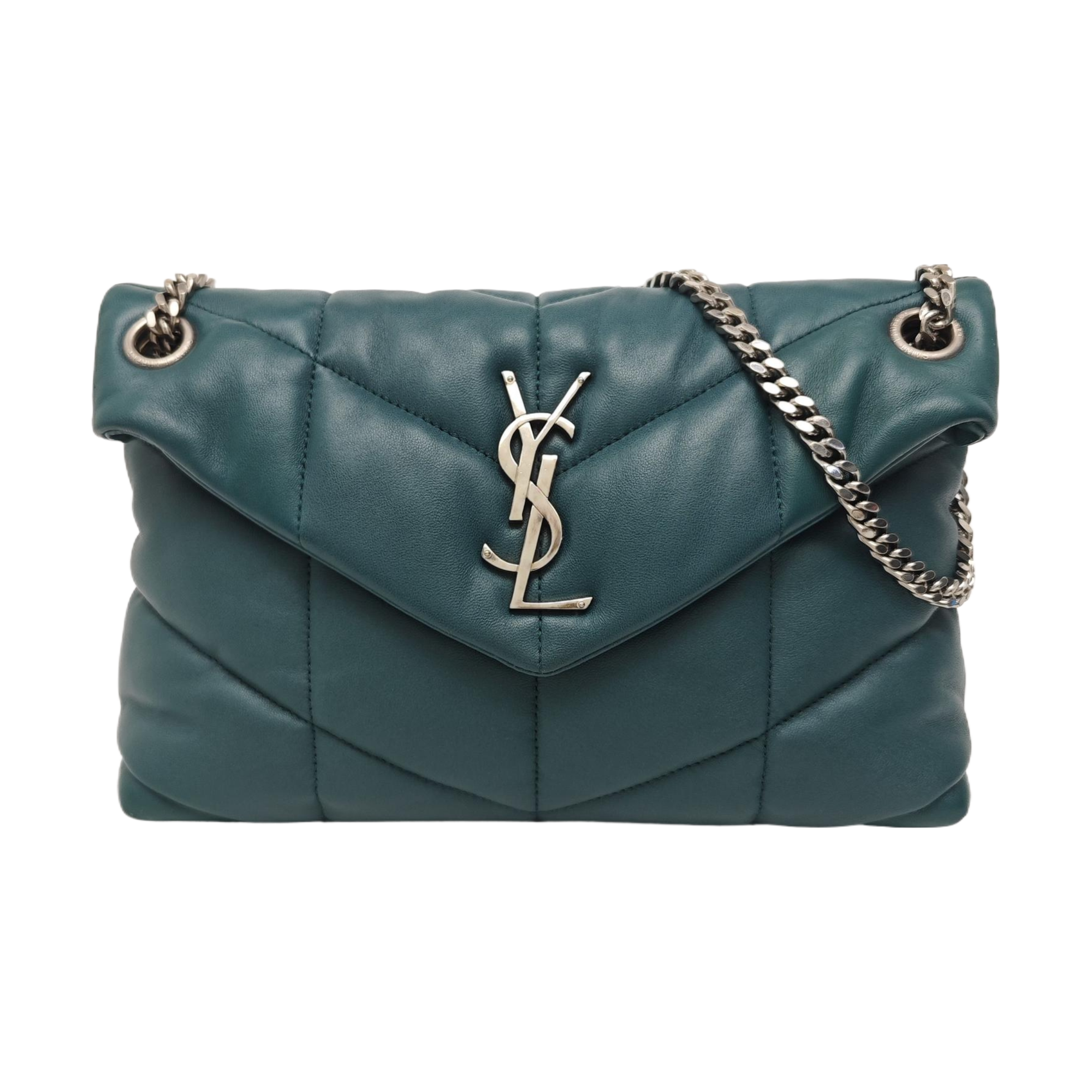 PUFFER Small Quilted Lambskin Green