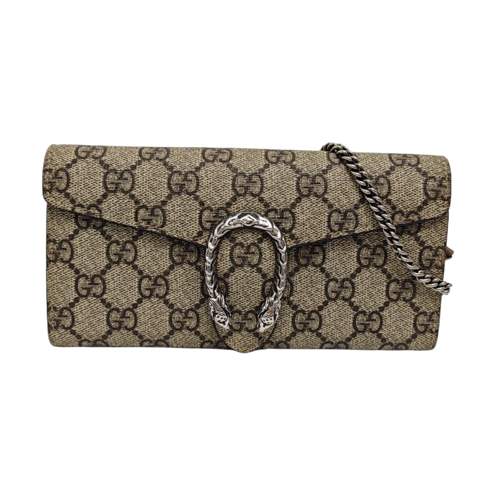 Dionysus Mini Monogram Coated Canvas Beige