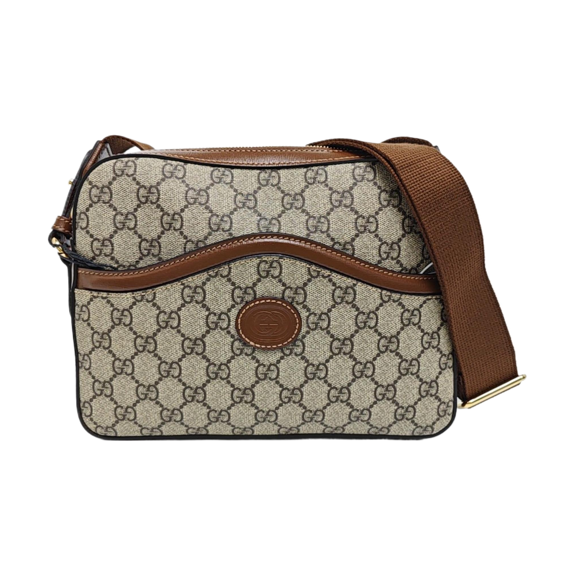 Monogram Coated Canvas Shoulder Bag Black