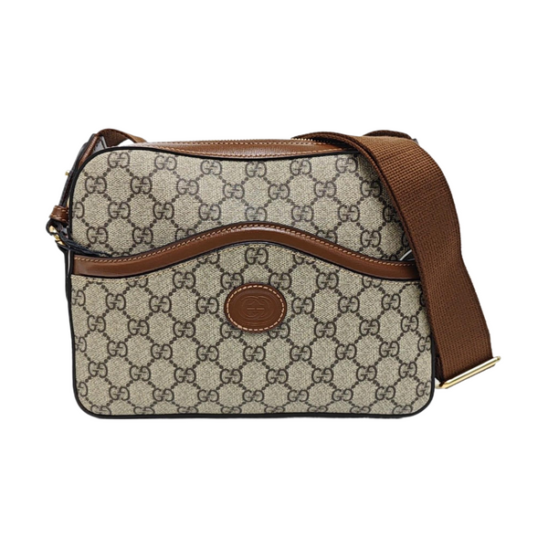 Monogram Coated Canvas Shoulder Bag Black