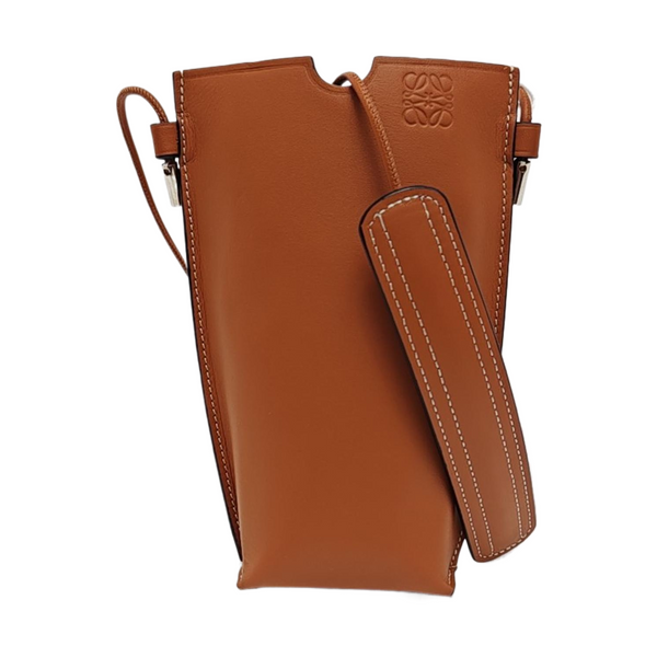 Calfskin Crossbody Bag Brown