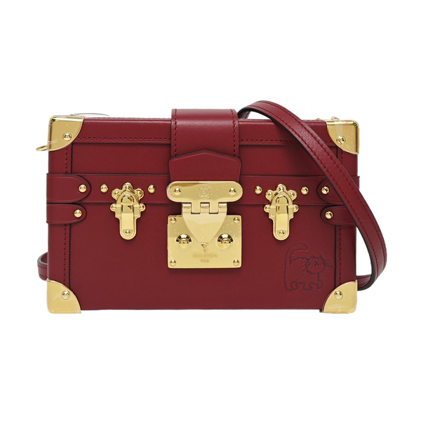 PETITE MALLE Calfskin Red
