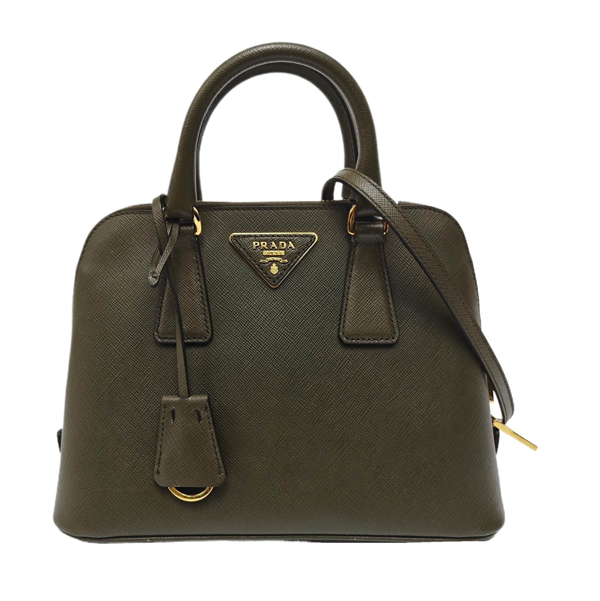 Promenade Small Saffiano Calfskin Green