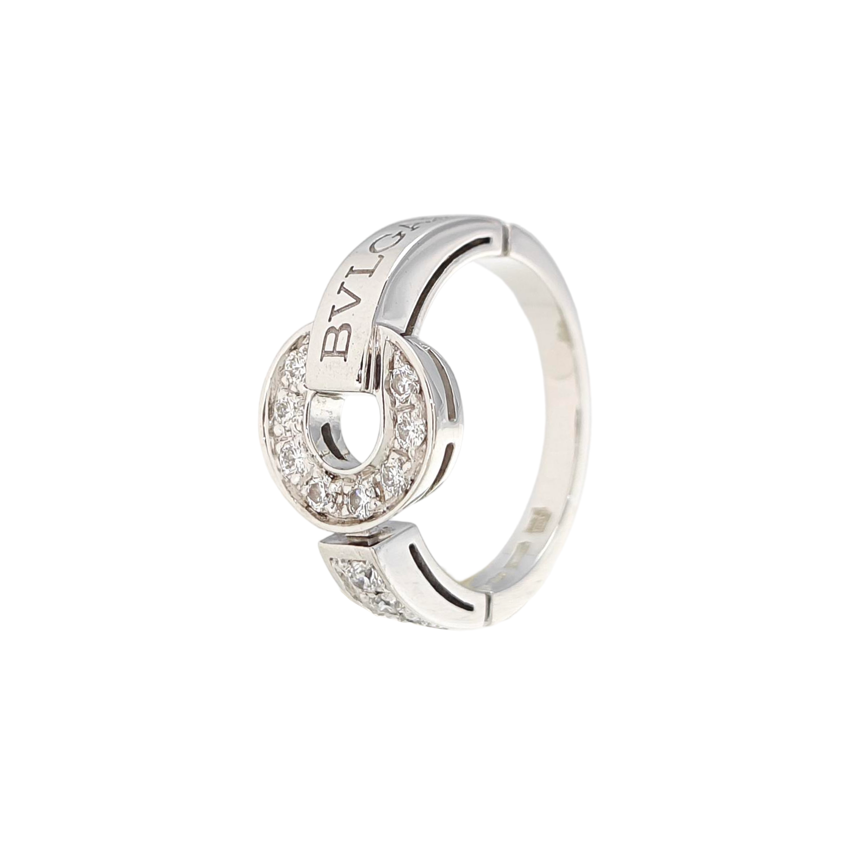 BVLGARI BVLGARI 18k White Gold Silver Ring EU 51