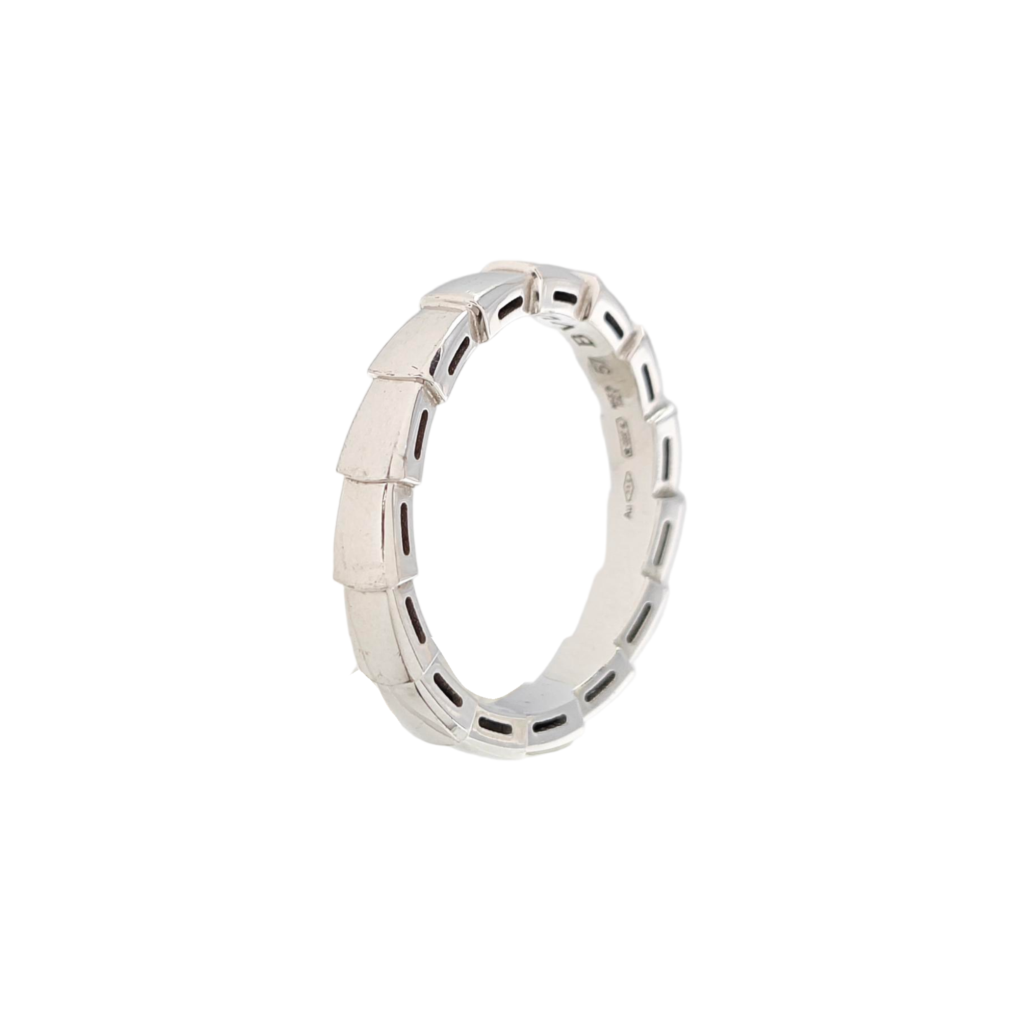 SERPENTI 18k White Gold Silver Ring EU 57