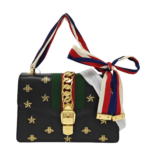 Authenticated pre-owned  Sylvie Small Calfskin Black - Shoulder Bag at Looply