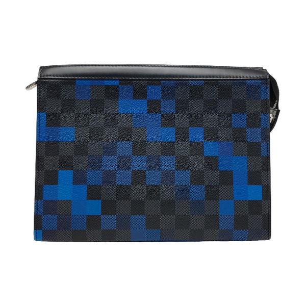 Pochette Voyag MM Damier Coated Canvas Blue