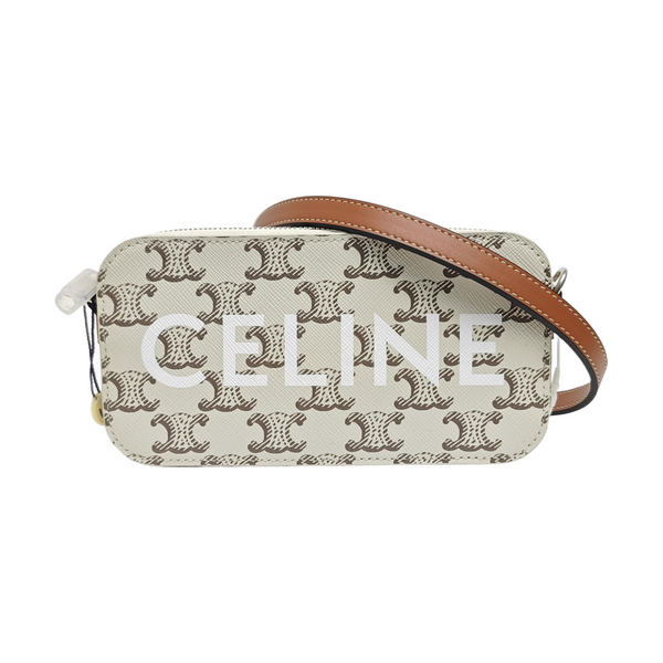 Coated Canvas Shoulder Bag White