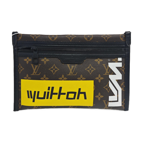 FLAT Monogram Coated Canvas Brown