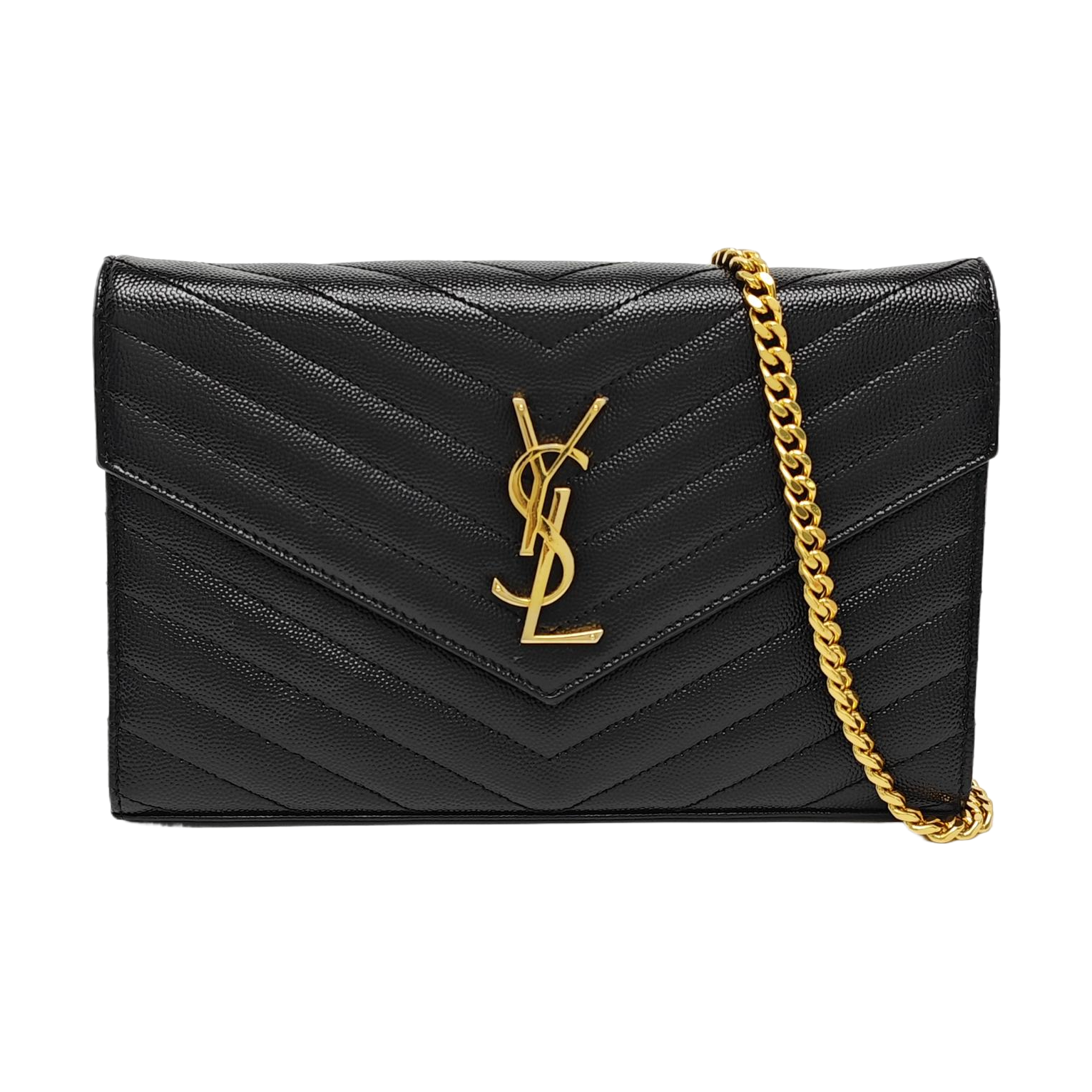 MONOGRAM Medium Chevron Calfskin Black