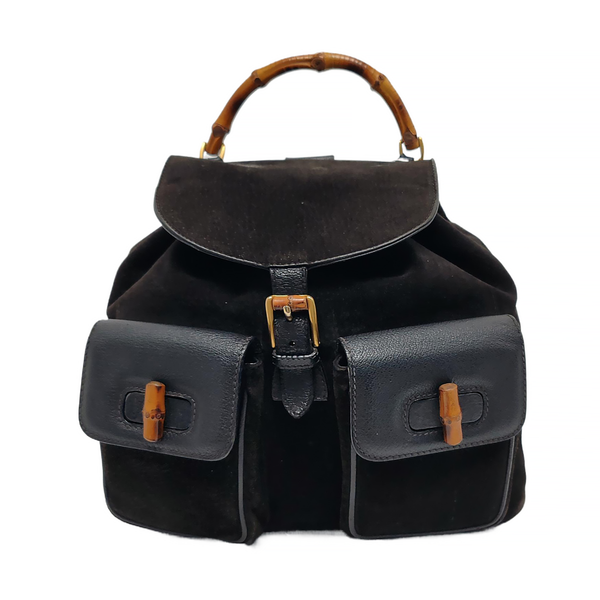 Authenticated pre-owned  Bamboo 1947 Suede Brown - Backpack at Looply