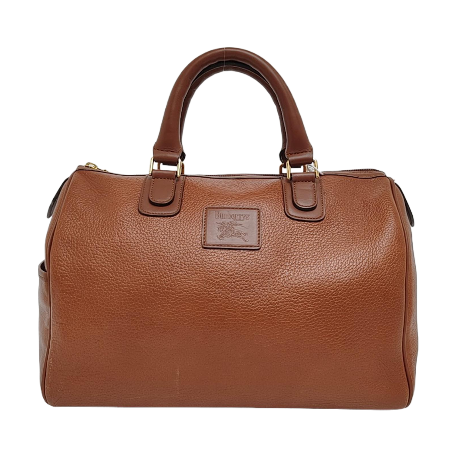 Calfskin Top Handle Bag Brown
