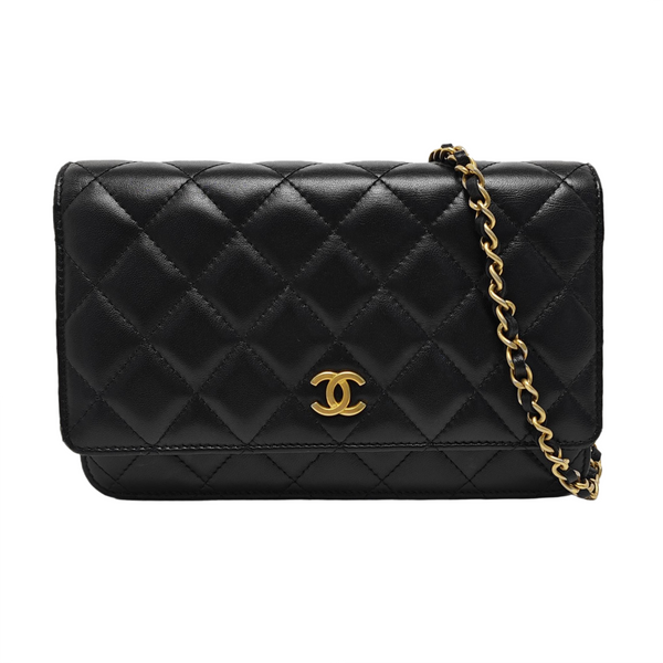 WOC Quilted Lambskin Black
