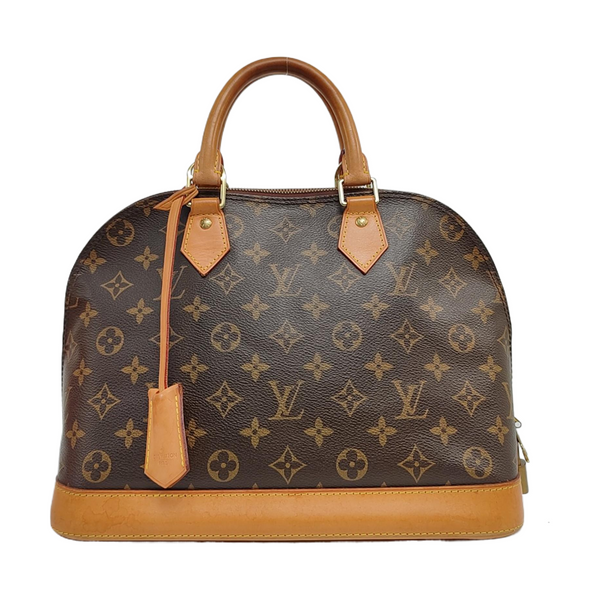 ALMA PM Monogram Coated Canvas Brown