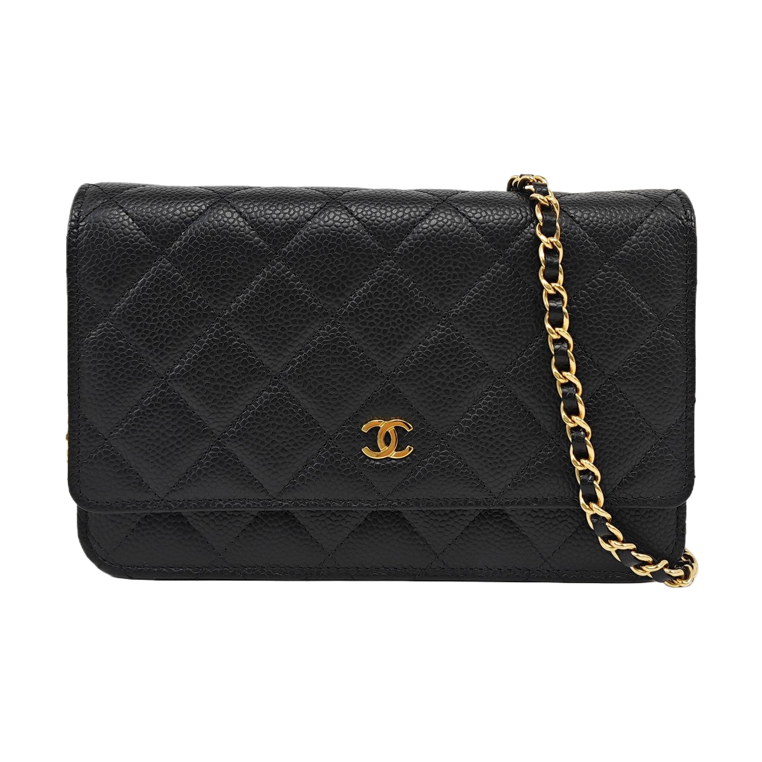 WOC Quilted Grained Calfskin Black