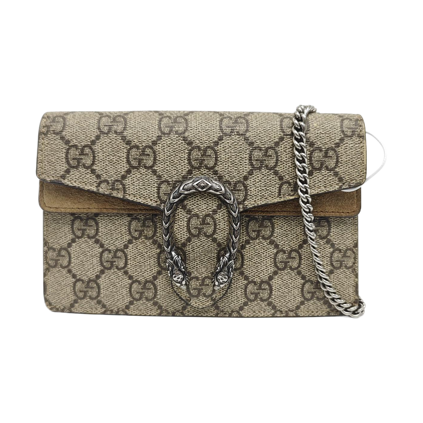 Dionysus Super Mini Monogram Coated Canvas Beige