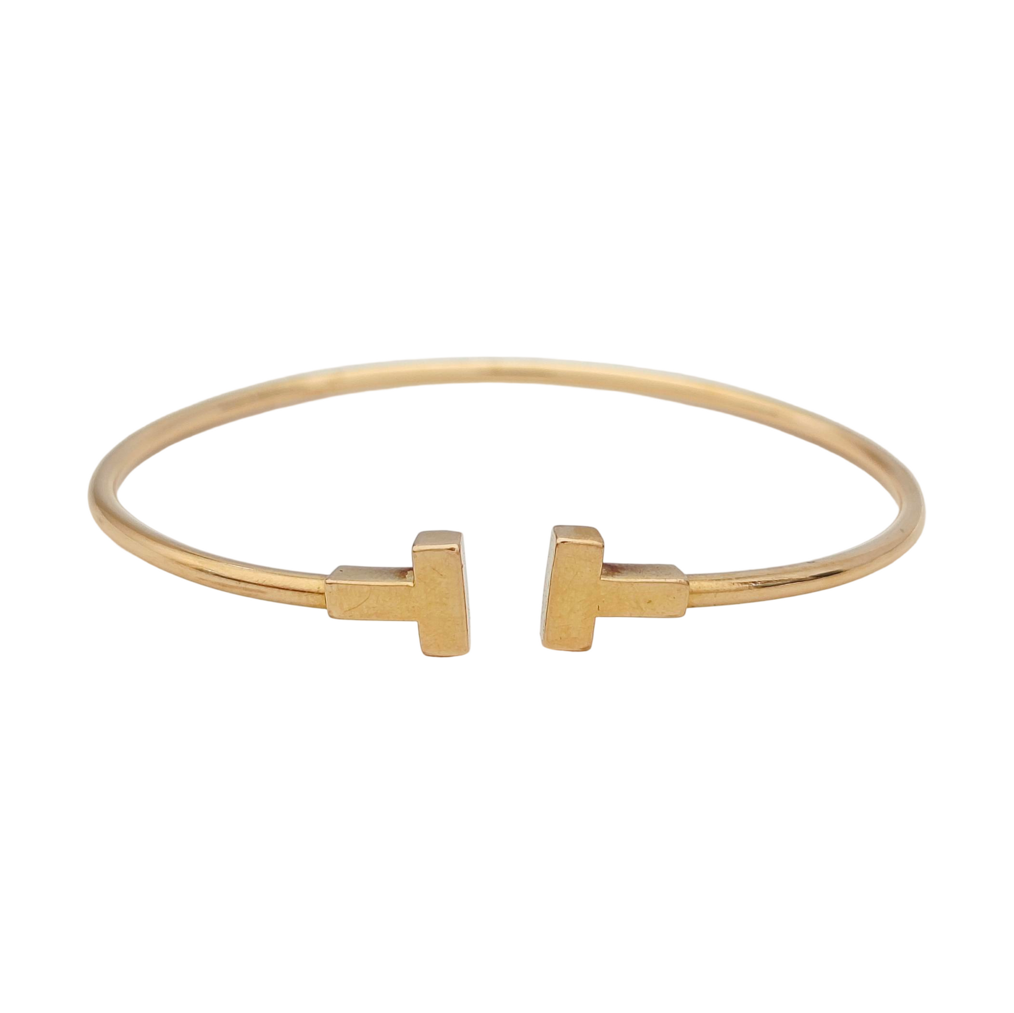 Tiffany T 18k Rose Gold Bangle