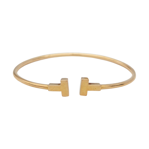 Tiffany T 18k Rose Gold Bangle